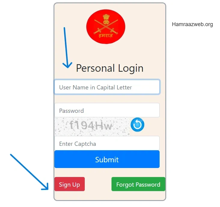 hamraaz personal login